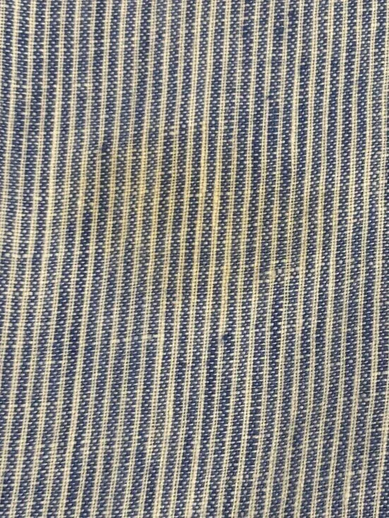 Jachs NY Blue Stripe Button Shirt Linen Blend Madison Fit Mens Large - Picture 11 of 11